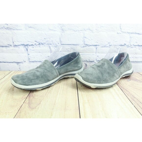LL Bean Back Cove Stretch Slip Ons Nubuck Gray Size 8 M - Picture 2 of 9